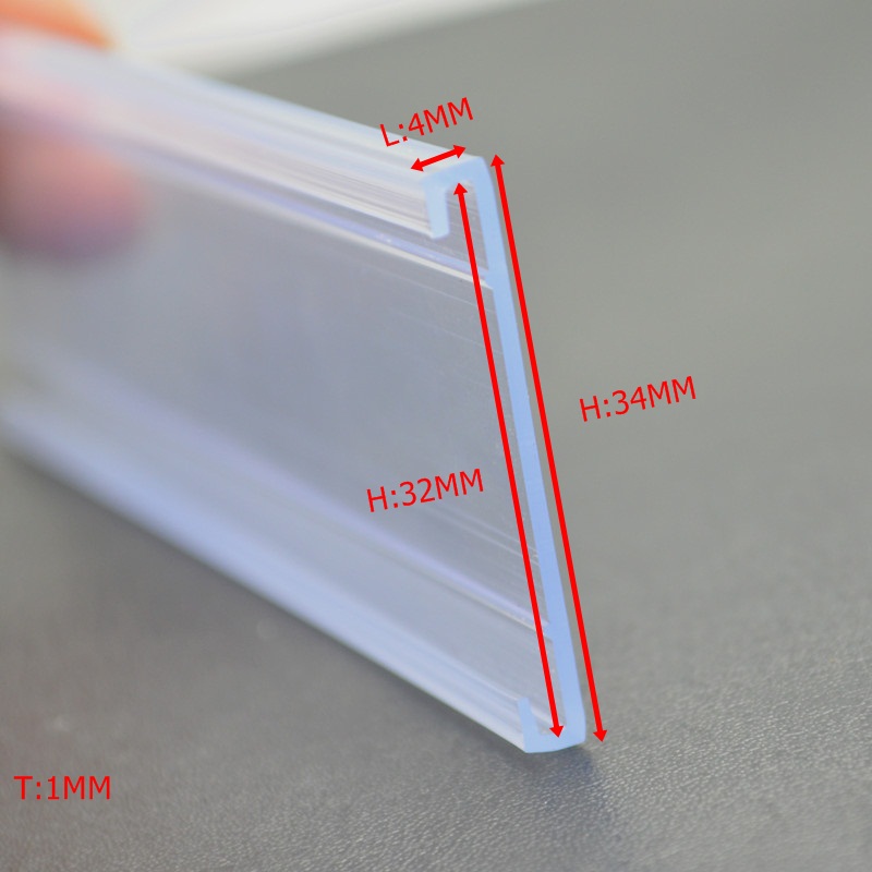 C Shape Plastic Price Display Shelf Talker For Supermarket DS-1129