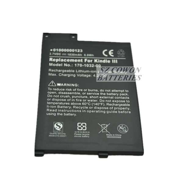 170-1032-00 S11GTSF01A Аккумулятор для Amazon Kindle 3-го поколения, 3G, 3, III WiFi, графитовый
