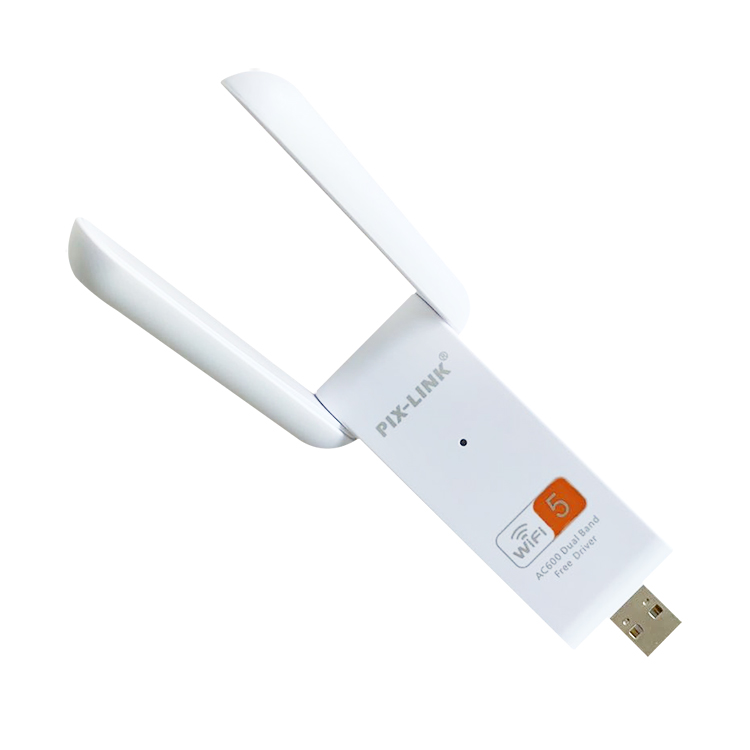 PIX-LINK высокомощный 600 Мбит/с, Бесплатный драйвер, Android, Usb, Wi-Fi-ключ, карта Wi-Fi, беспроводной сетевой адаптер, Белый компьютер, OEM, Linux