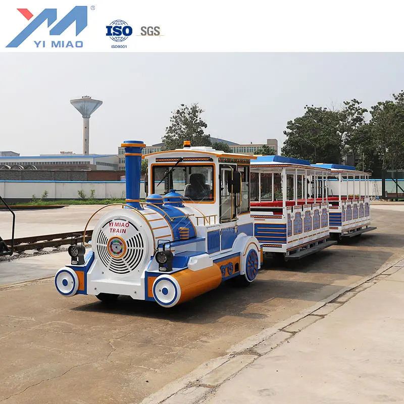 Yimiao shopping mall outdoor byd 650v 500v High voltage lithium battery electric trackless train kiddie ride for sale