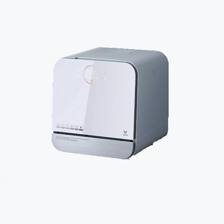 Portable 5-liter built-in water tank and water inlet hose, 6 programs and air-drying function, countertop dishwasher