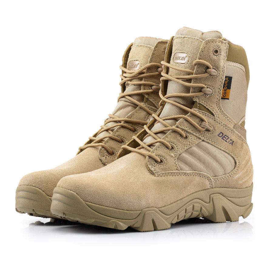 Oem Classics Men Bots Excellent Cow Leather Desert Storm Military Boots Black Shoes Men Army Training Long Boots Men