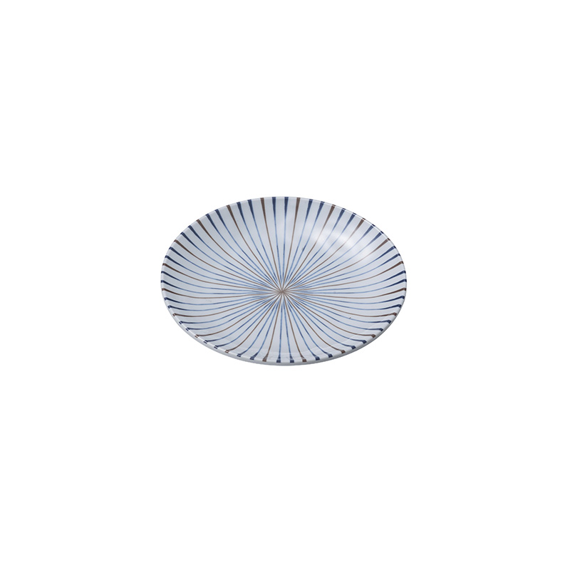 Amazon's Choice blue and white decal texture food serving melamine plate
