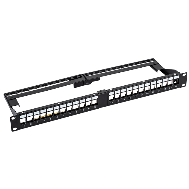 Durable Using Various 1u 24ports Stp Blank Patch Panel For Stp Cat5e/6/6a Keystone Jack Foldable Version
