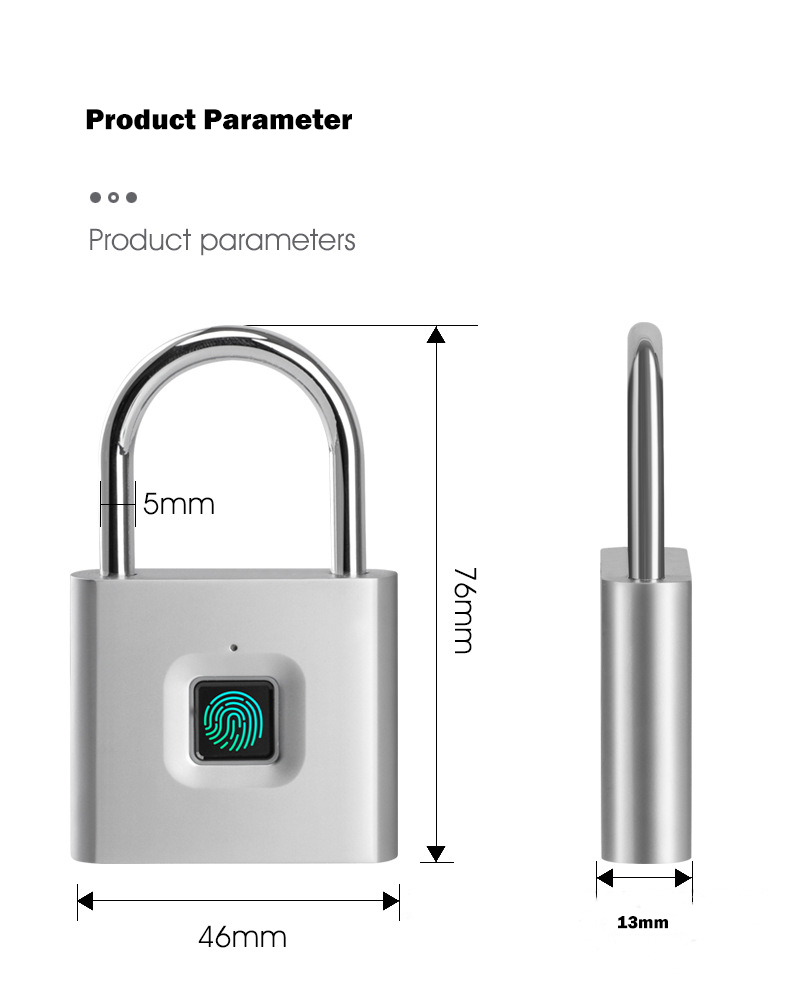Быстрая умная биометрическая разблокировка, отпечаток пальца, замки с USB-зарядкой, сканер отпечатков пальцев, умный навесной замок