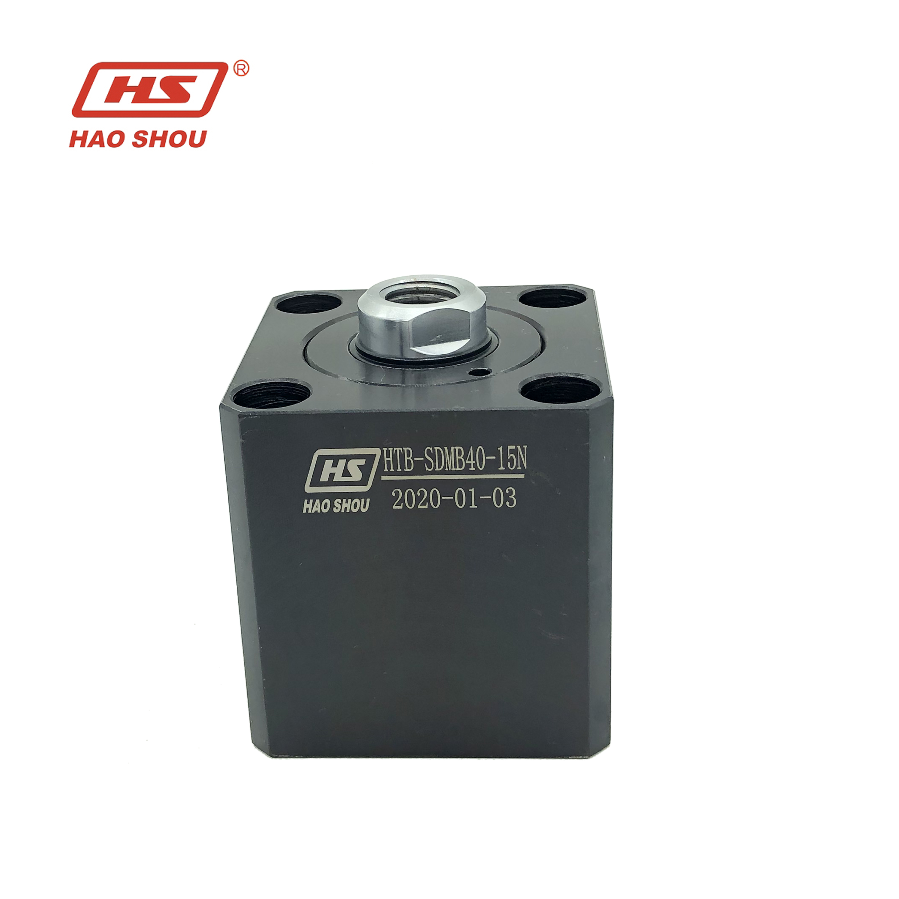HTB-SDMB40-15N Taiwan Haoshou компактный гидравлический цилиндр из углеродистой стали, диаметр отверстия 40 мм, ход 15 мм, внутренняя резьба, быстрая доставка