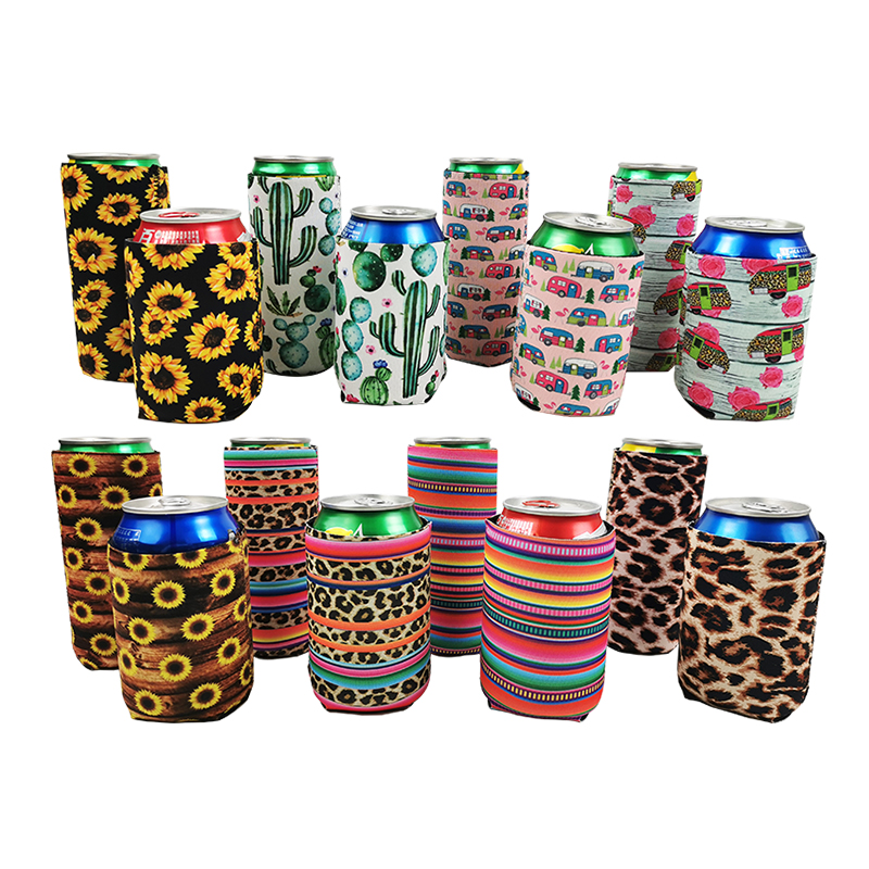 Factory Ready To Ship Insulated 12Oz Stubbie Can Cooler Holder Beer Can coolies Neoprene Skinny Beer Coolers Can Coozies