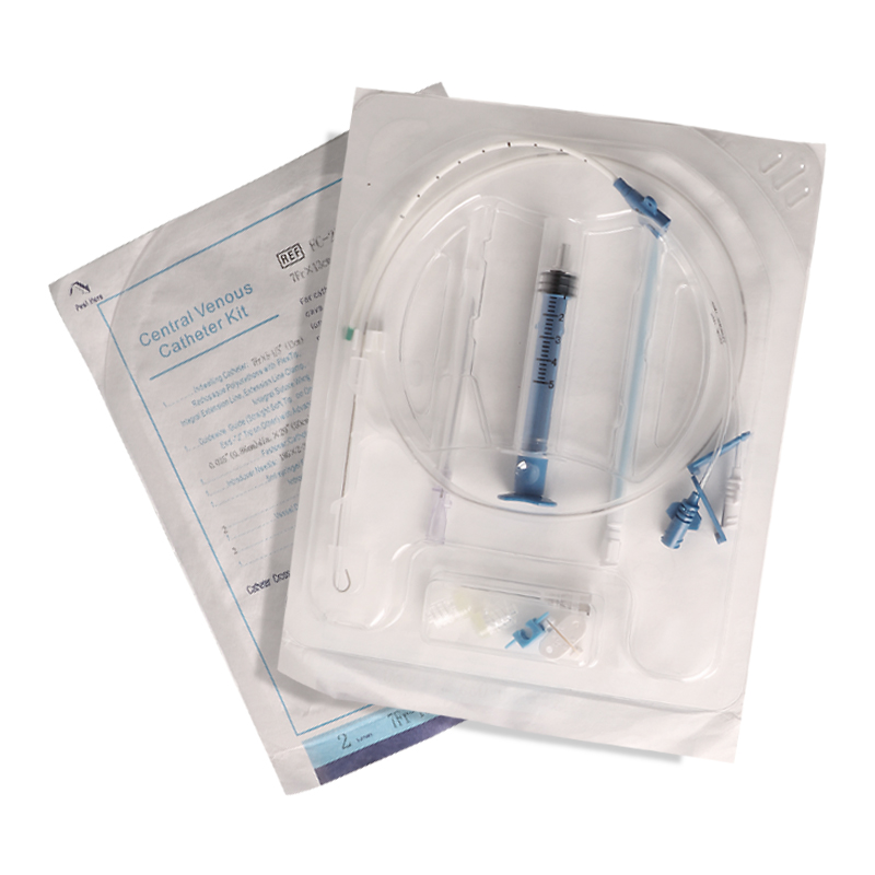 Single lumen central venous catheter kit