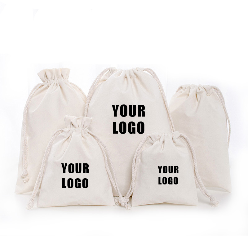 Original factory cheap drawstring cotton bags custom promotional hot sale organic cotton drawstring bag