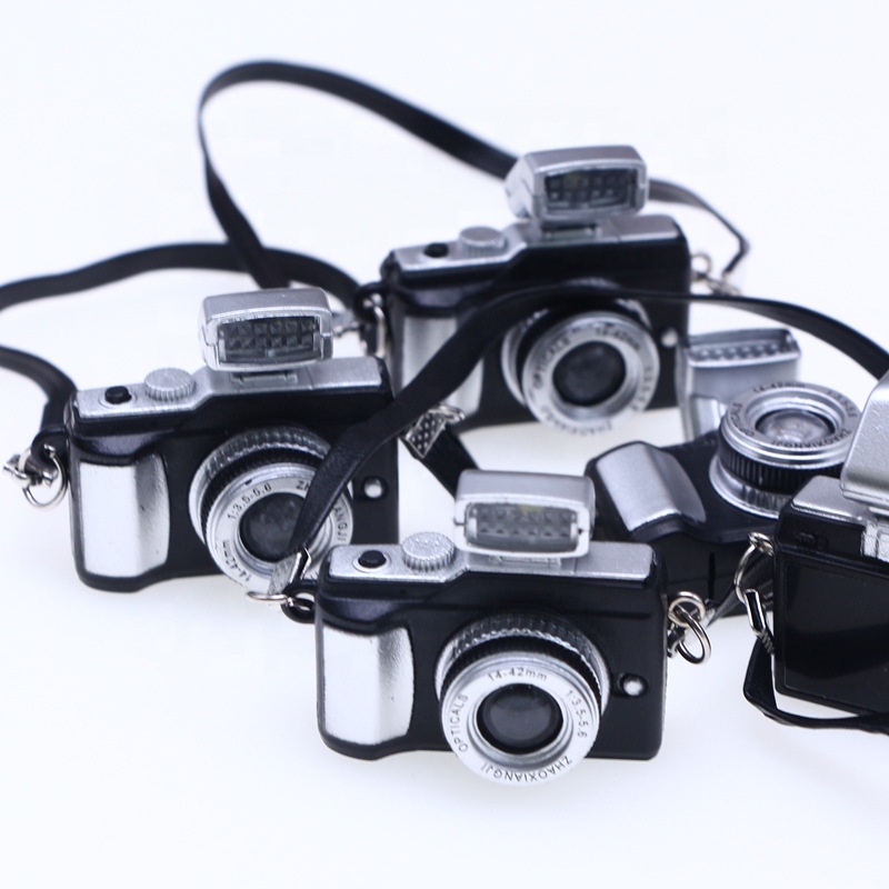 Wholesale Doll House Miniature Strap Camera BJD Mini Camera Doll Accessories