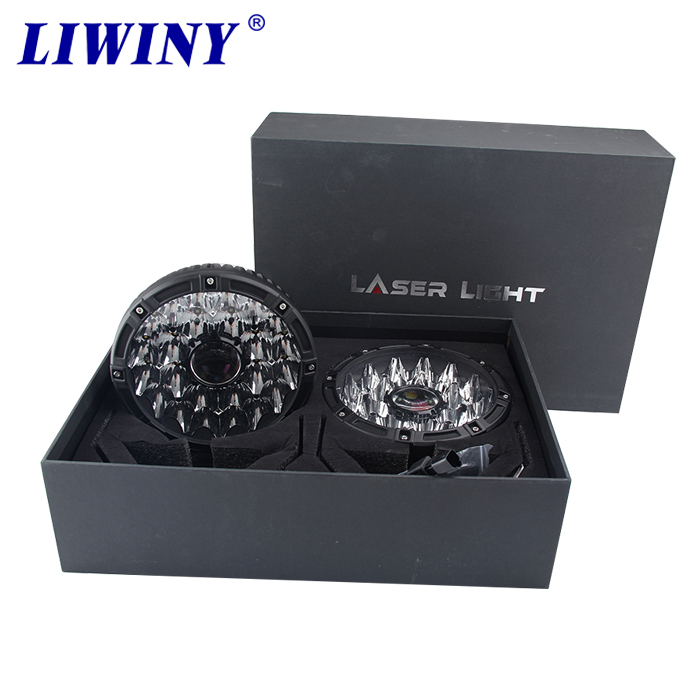 Liwiny новейшие Высокой Мощности Авто круглый лазерные 12v led рабочий свет 8,5 inch 115w 16600lm пятно луча 24v светодиодные огни для грузовиков