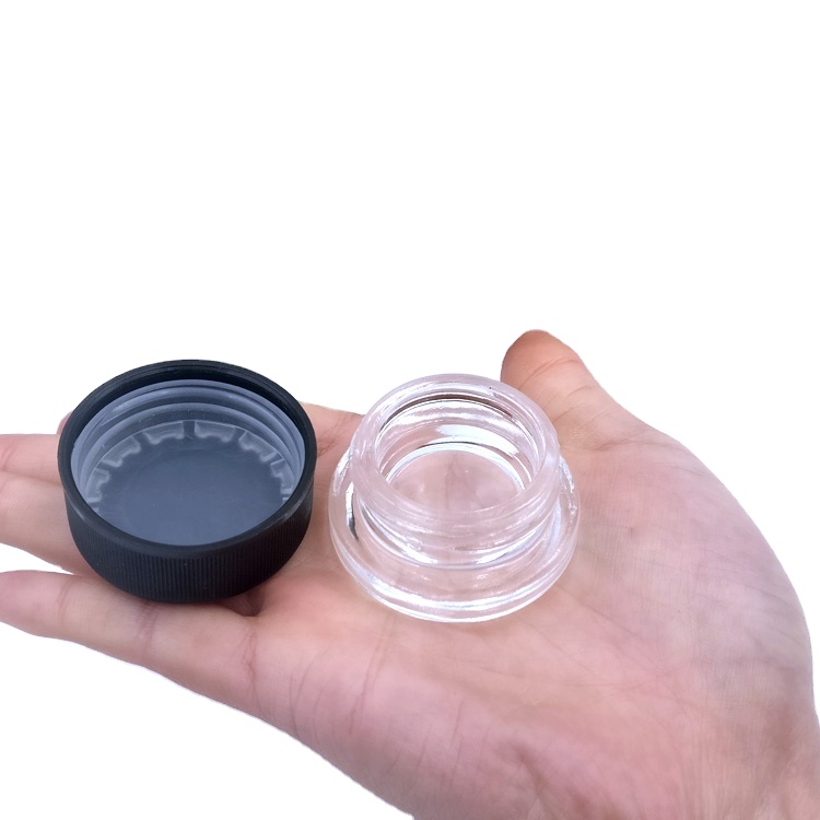 Мазь упаковки концентрат container7ml низкий профиль воск растительное масло канифоль dab бутылка 9 мл герметичная стеклянная защита для детей баночка для КБД