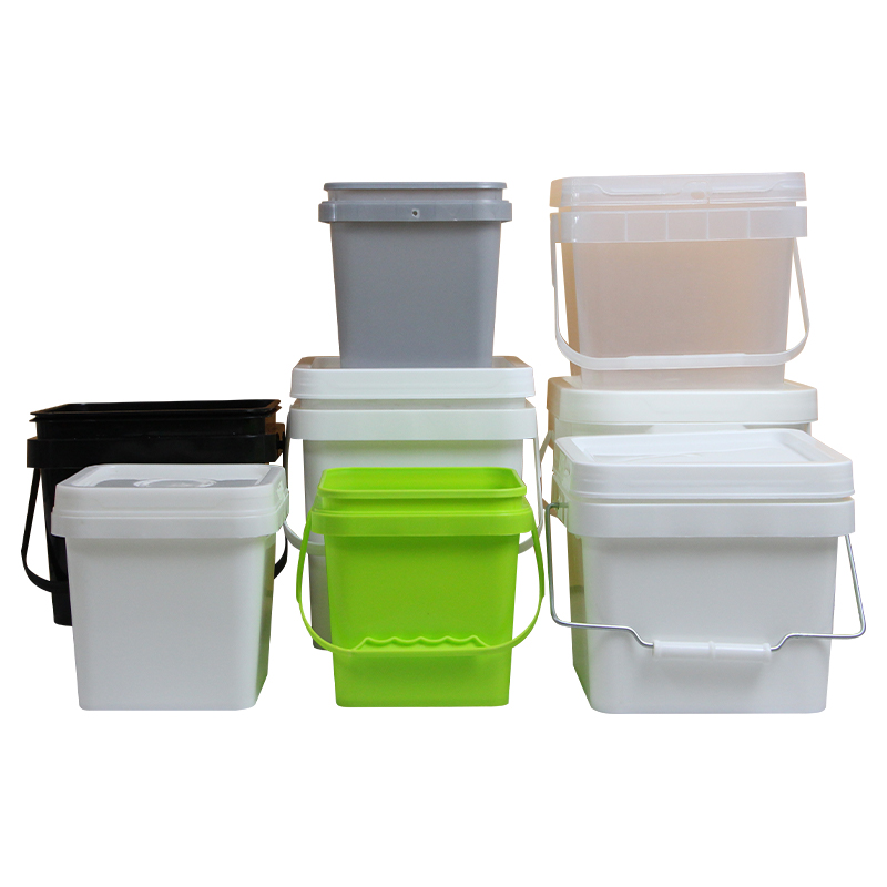Wholesale Pp Clear Plastic Square Packing Pail Bucket With Lid And Handle For Wedding Cakes/Cady/Cookies