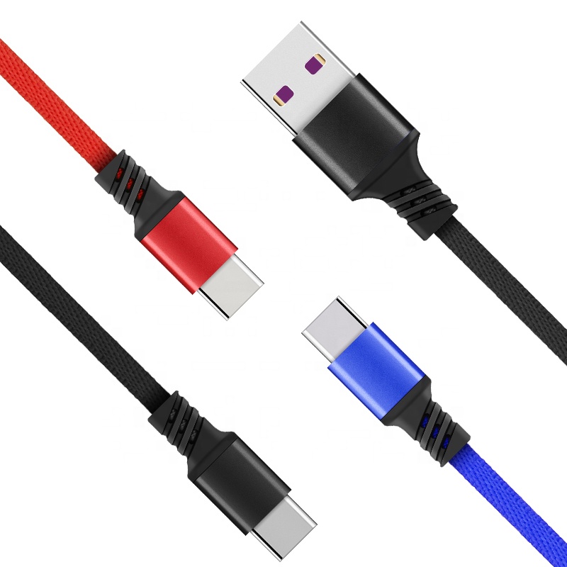 5А супер зарядный нейлоновый Плетеный USB кабель типа C для HUAWEI