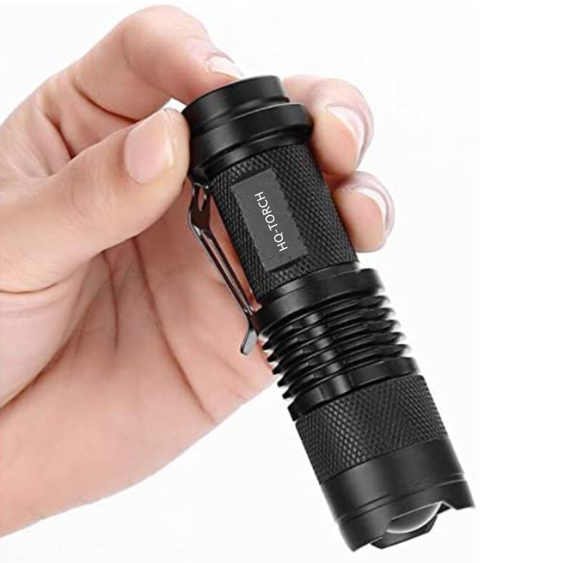 Super Bright 3 Modes Tactical Small Pocket Lanterna Aluminum Led Flashlight, Mini Zoom Q5 Linterna de Led Torch Light Flashlight