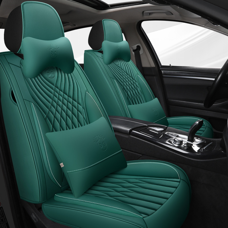 Multicolor Wholesale Full Set Type Universal Leather 9D With Pillows And Steering Wheel Cover Universal Car Seat Cover