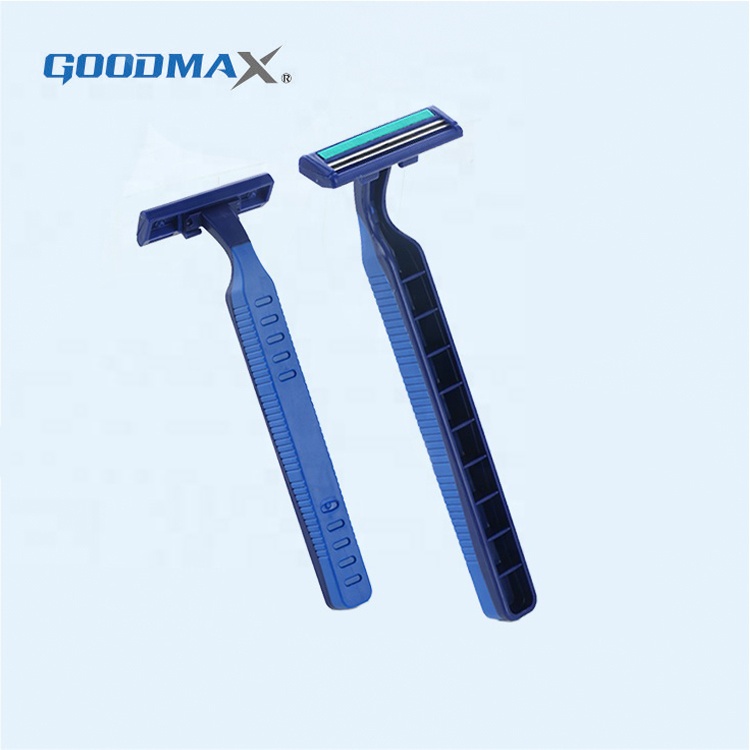 Дешевая резиновая ручка GoodMax, Мужская одноразовая бритва с тройным Лезвием