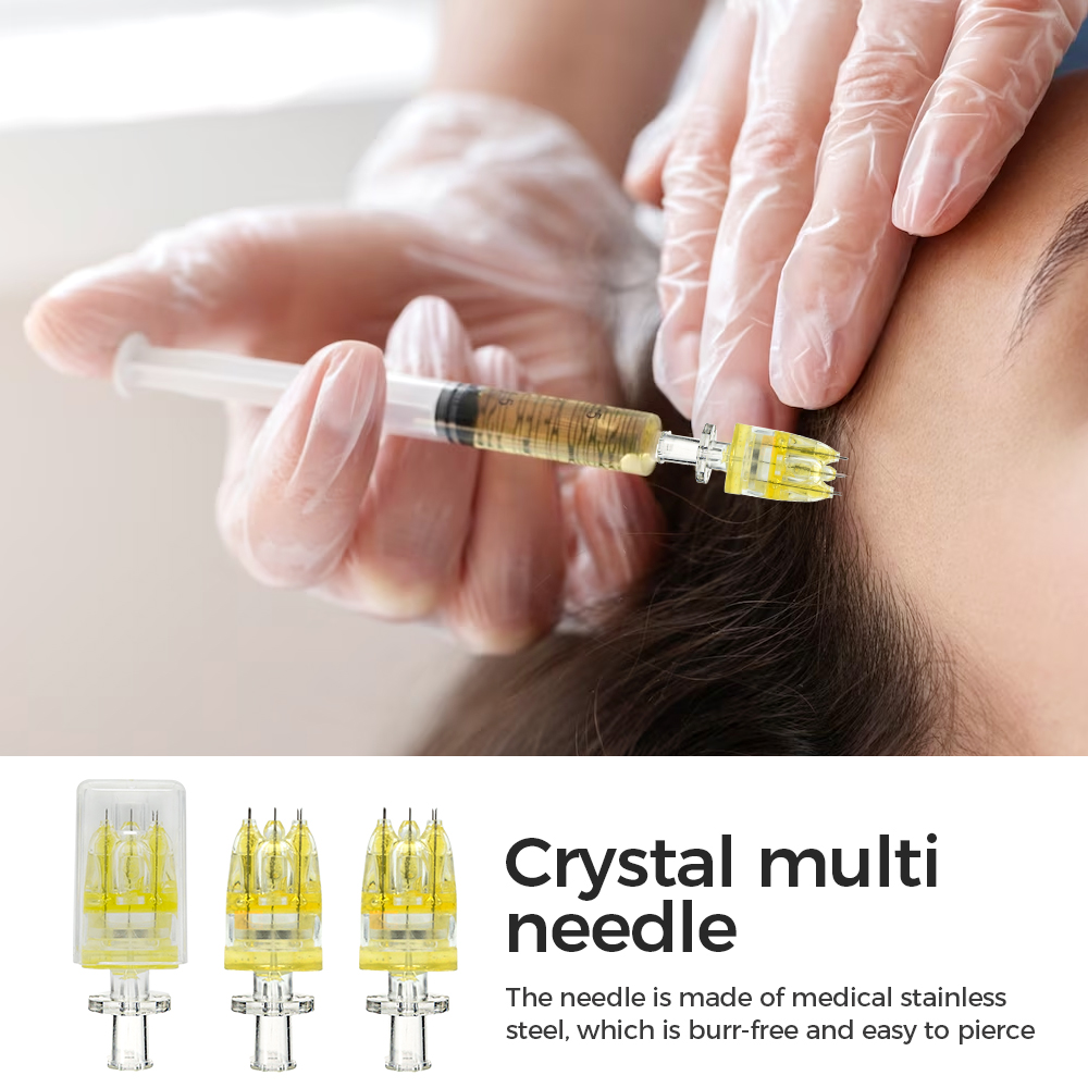 2024 Hot Sale Manufacture Popular Disposable Multi-Function 4 In 1 Injection Gun 5 Pins Crystal Multi Mesotherapy Needle