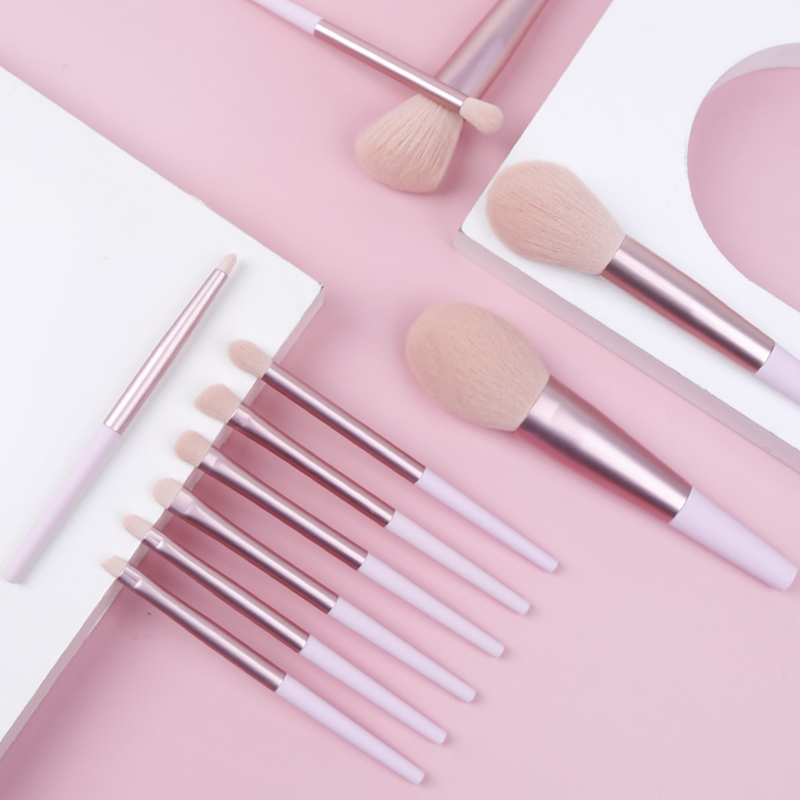 Professional 11 Pcs pink green black purple Vegan Cruelty Soft Bristles Hair makeup cosmetic brush set
