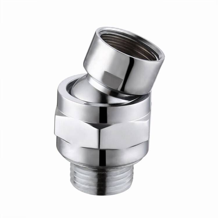 Brass G-1/2 threaded shower swivel ball connector 360 rotate swivel shower head adapter