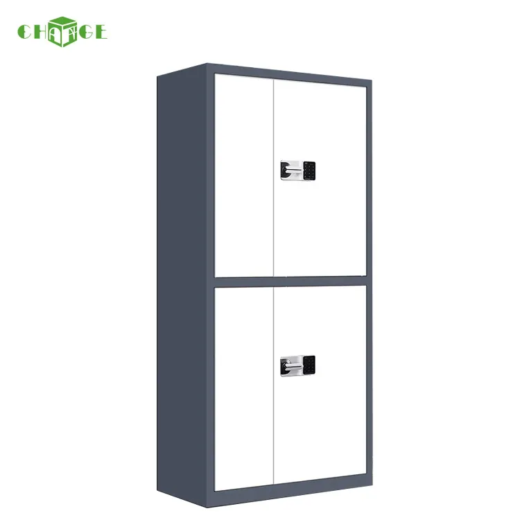 Office Used 2 Doors Filing Cabinet Cupboard Metal Storage File Open Door Cabinet