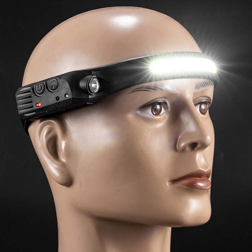 Hot Sale Outdoor Rechargeable Zoom Led Headlamp Motion Sensor USB Led Headlight Soft Light Weight Headlamp For Hunting Fishing