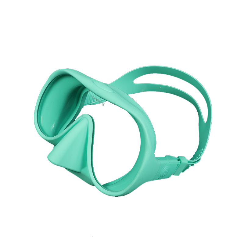 Hot selling frameless Single tempered glass Anti-fog lens low volume diving mask for snorkeling