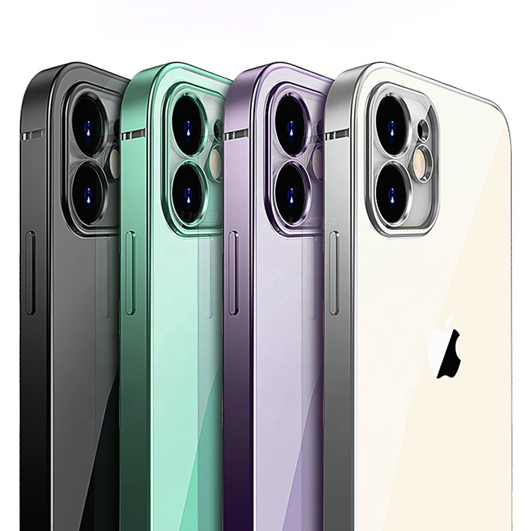 Прозрачный чехол для iPhone 12, роскошный Ультратонкий чехол с покрытием для iPhone 8 Plus XS 11 Pro Max, чехол для сотового телефона iPhone 12 Pro Max