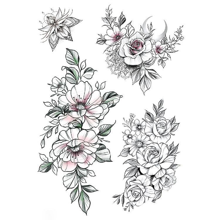 Wholesale Custom Fashion Body Arm Art Lovers Cool Temporary Tattoo Stickers Tattoo Arms Sticker