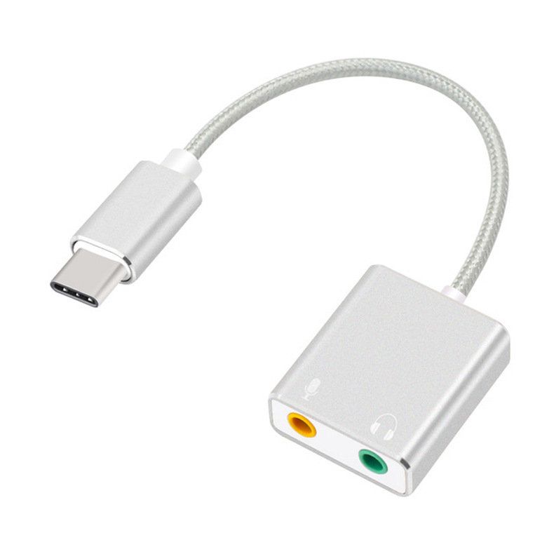 USB C для Aux 3,5 мм Внешняя USB-Звуковая карта адаптер 7,1