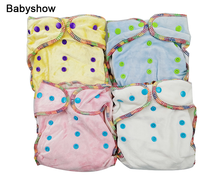 Babyshow бамбуковая флисовая ткань, подгузник радужной нитью, моющиеся бамбуковые велюровые плотные детские подгузники 180 г