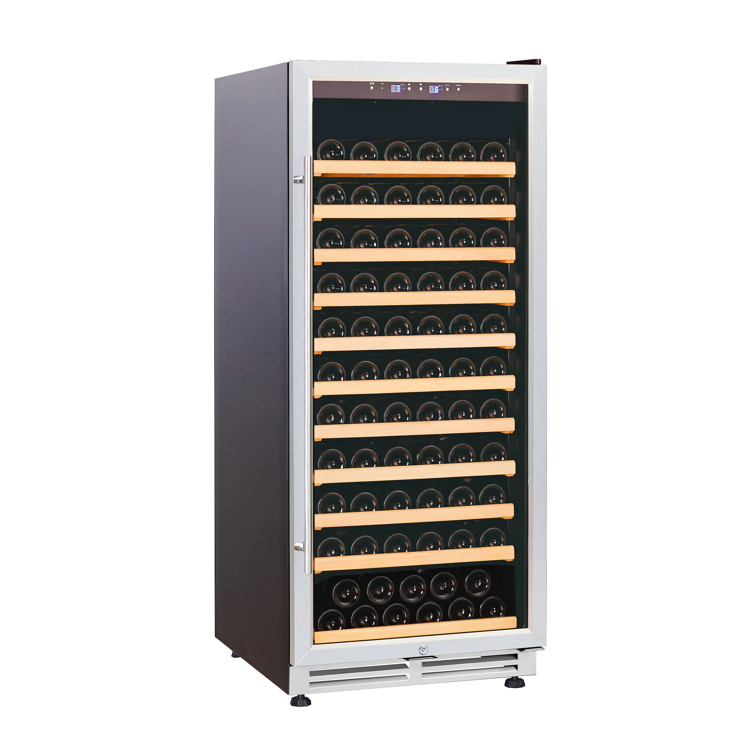 JiuFu stainless steel thermostatic wine cabinet display dual zone small wine cooler refrigerator