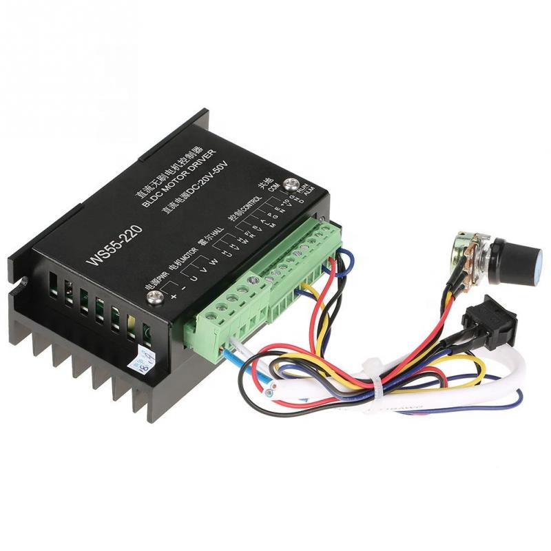 WS55-220 DC контроллер драйвера двигателя 48V 500W CNC бесщеточный шпиндель BLDC контроллер драйвера двигателя