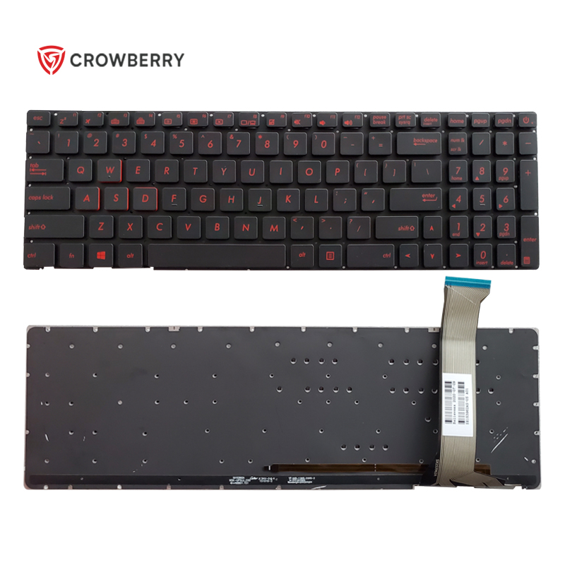 Клавиатура с подсветкой для ноутбука ASUS ROG Strix GL552 ZX50J ZX50JX GL552JX GL552V, внутренняя клавиатура с красными словами