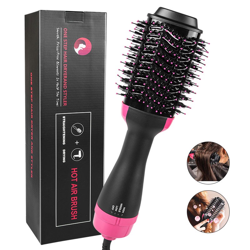 High Quality Multifunctional Hot Air Brush Hot Air Hair Styler one step hair dryer brush hair curler comb for beauty