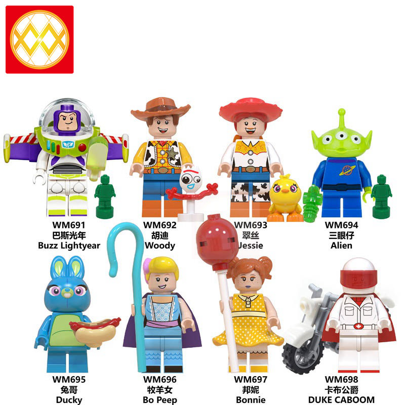 WM6060 История Игрушек 4 персонажа чужой Бонни Вуди Джесси Ducky Duke Caboom Бо Пип цифры мультфильм серии подарки для детей игрушечные лошадки