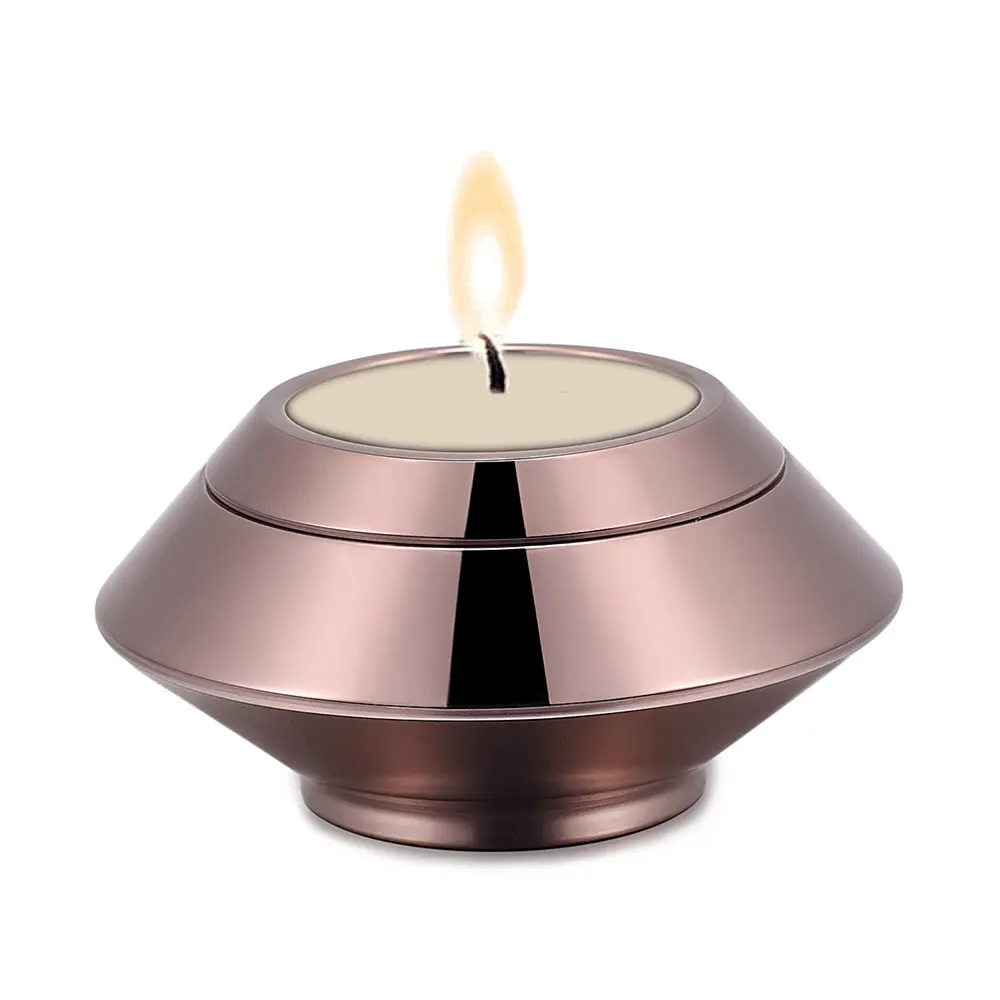 40x80mm Cremation Urn for Ashes ,Metal Candle Holder Urn for Human Ashes Keepsake Memorial Jewelry With Spoon and Velvet Bag