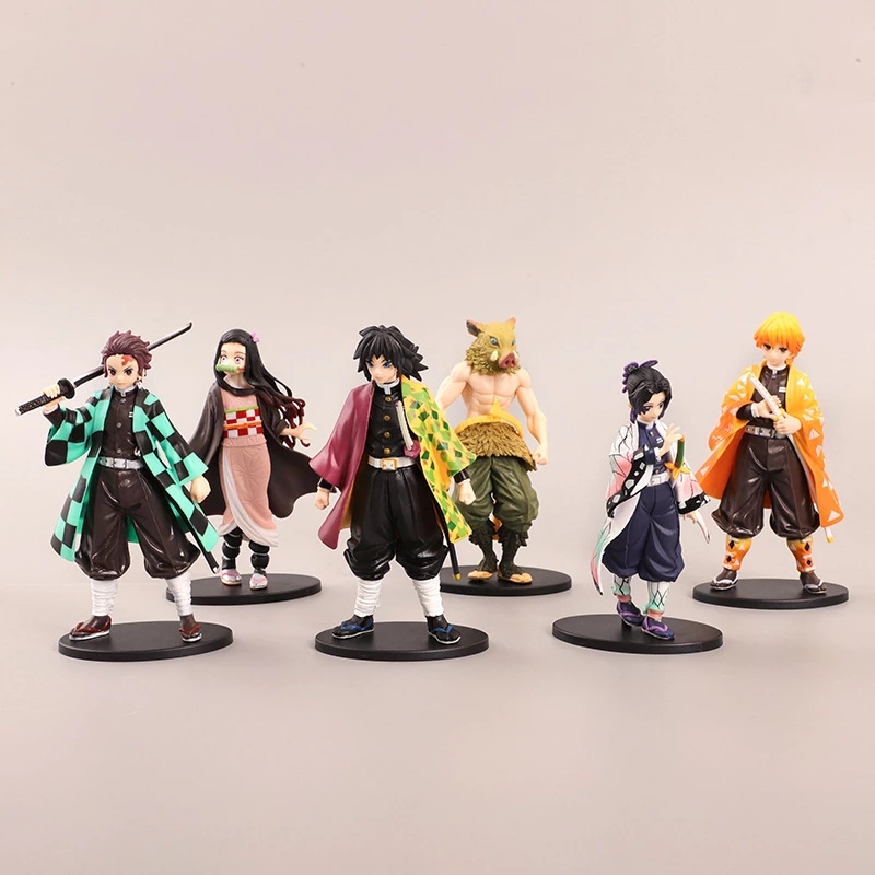 6 шт./компл. демон убийца, игровые фигурки, модель kimetsu без Yaiba камадо Nezuko tanjirou Agatsuma Зенит ПВХ кукла аниме Рисунок