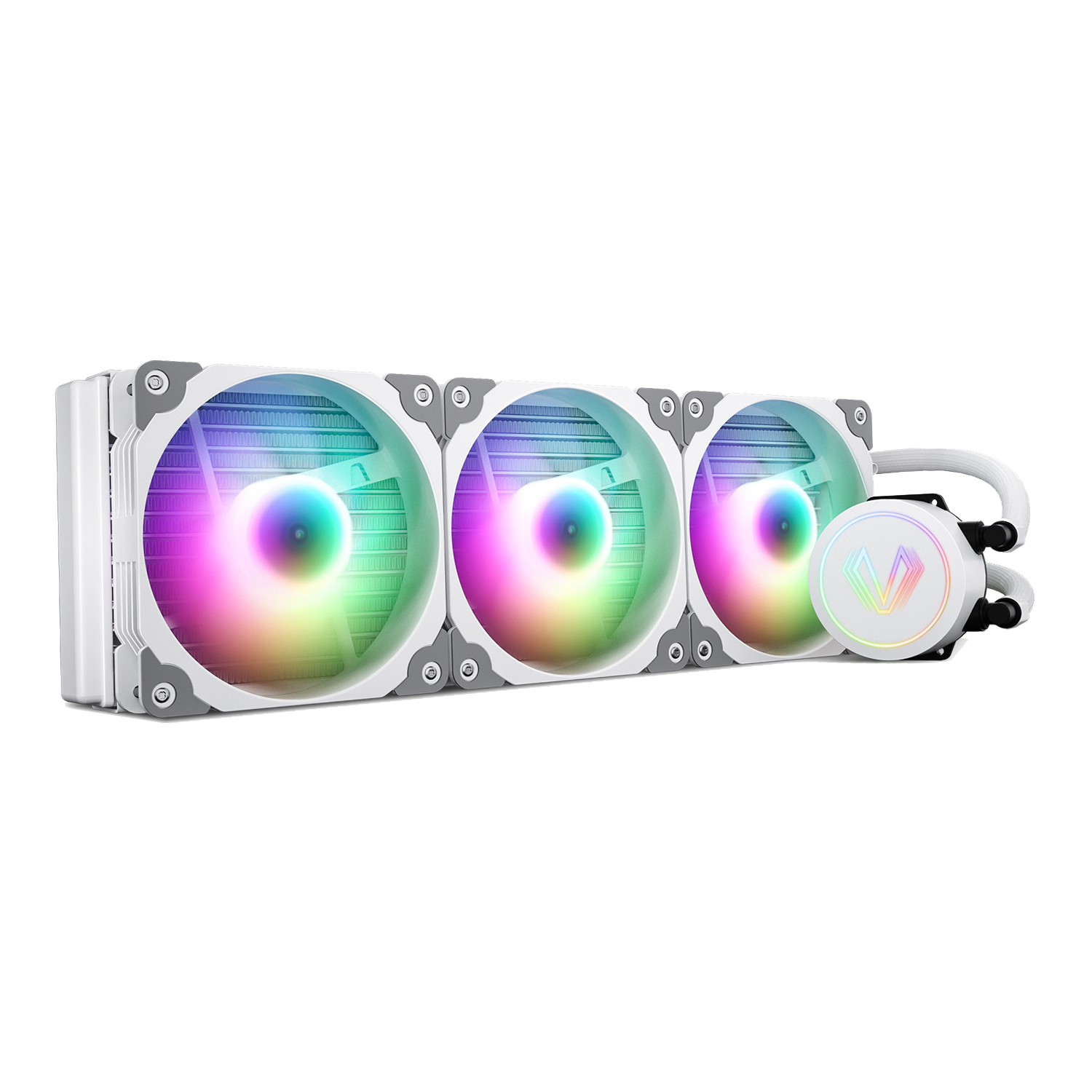Белый 360 мм AMD/LGA1200 Ready 3X 120 мм PC ARGB материнская плата синхронизирующие вентиляторы водяной жидкий охладитель ЦП