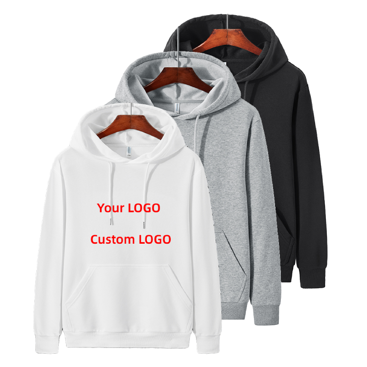 Classic autumn blank streetwear long sleeve white men hoodie Custom LOGO sublimation blank hoodies bulk