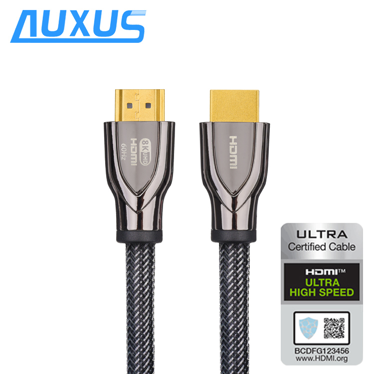 Высокоскоростной кабель HDMI-HDMI, сертификация YUV444 3D 8K @ 60 Гц 4K @ 120 Гц 48 Гбит/с, золотой HDMI-кабель для PS4