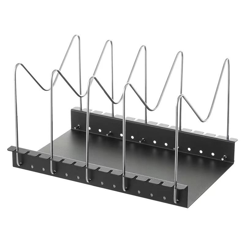 Home Storage Multi-layer Pot Holder Kitchen Stainless Utensils Tools Pan Pot Cover Lid Rack Stand Storage Shelves