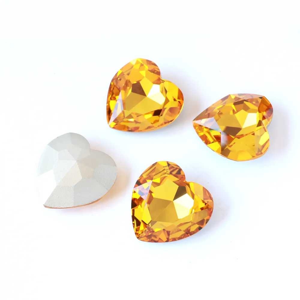 Heart Shape Crystal Diamond Strass in Rhinestones for Shoe Decorations