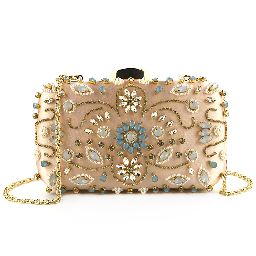 Women Wedding Clutch Rhinestone Bling Sequin Evening Bags Vintage Crystal Beaded Cocktail Party Party Purse