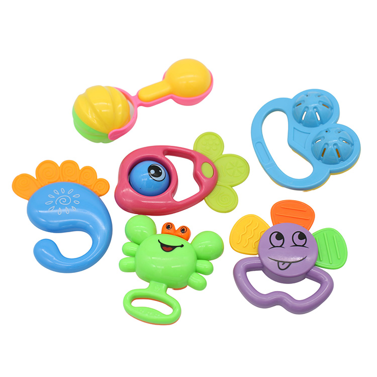 Silicone Noise Maker Gift Box Teethers Set Baby Rattle