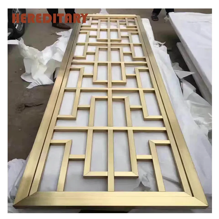 Super cheap welded partition screen living room interior stainless steel tube metal screen