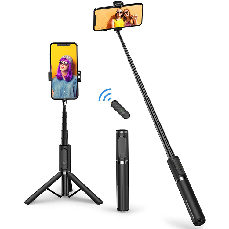 JUNNX New 360 Rotation 3 in 1 Self Stick Monopod Aluminum Wireless Remote Control Selfie Sticks