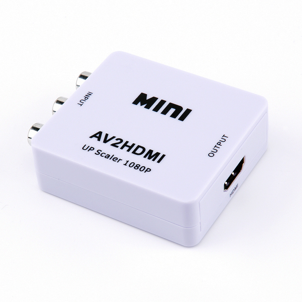 Лидер продаж 1080P Мини RCA композитный CVBS AV к HDMI видео аудио адаптер AV2HDMI конвертер с USB зарядным кабелем для ТВ ноутбука