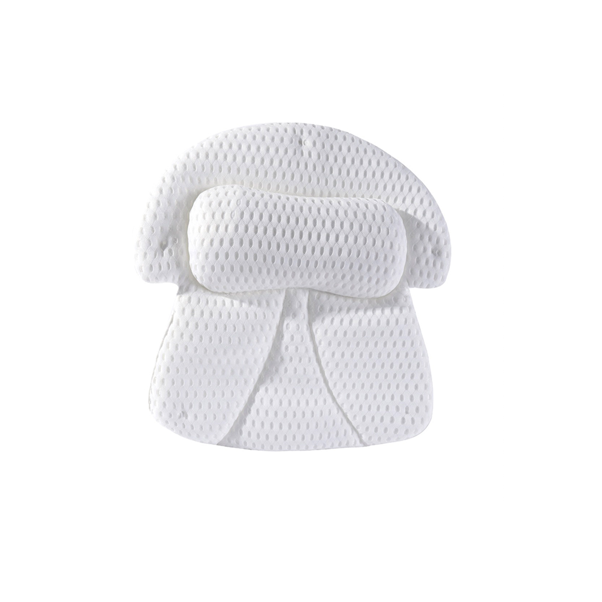 white bath pillow spa 3D mesh bath pillow with suction cup for tub in bathroom gel bath pillow