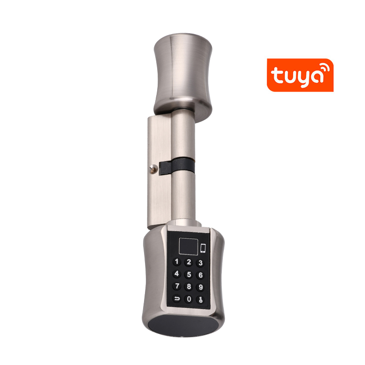 Smart Home Tuya BLE Smart Door Lock Cylinder Keyless Cylinder password with Fingerprint Unlock